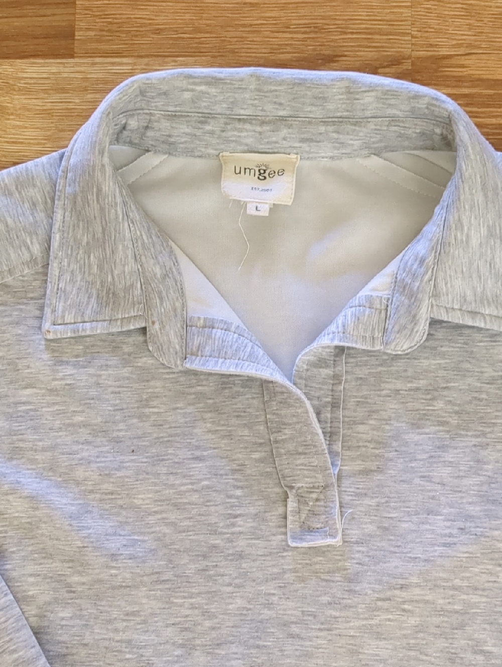 Umgee Women's Light Gray Oversized Sweatshirt, Size Large - Picture 2 of 7